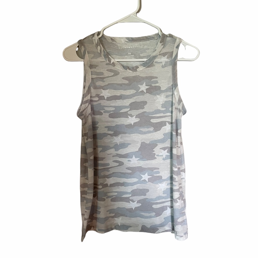 Lucky Brand Tank in an XS size Faded Camouflage and Stars